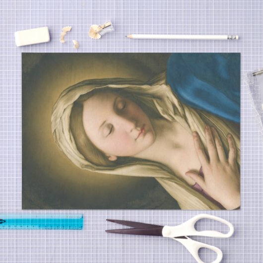 Papier Mousseline La Vierge à la prière (Artisanat)