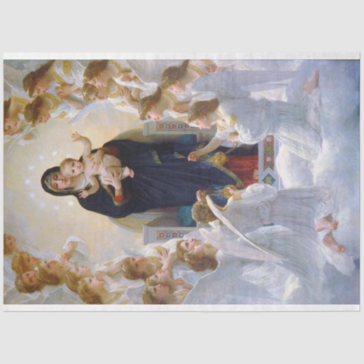 Papier Mousseline La Vierge aux Anges, Bouguereau (Recto)