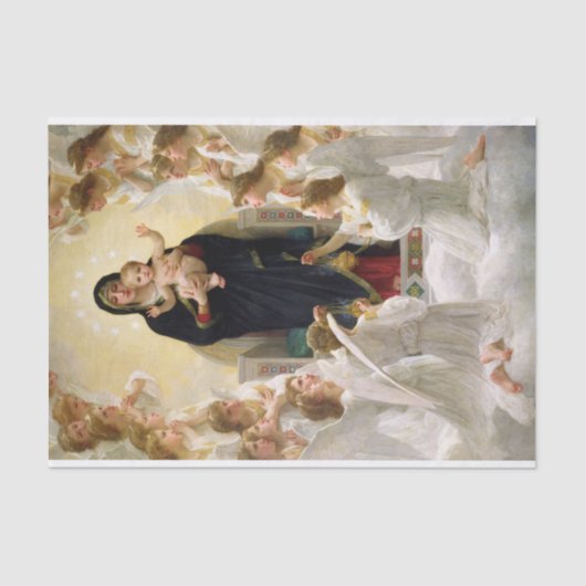 Papier Mousseline La Vierge aux anges - William-Adolphe Bouguereau (Recto)