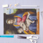 Papier Mousseline La Vierge et l'enfant dans un paysage par Luini (Artisanat)