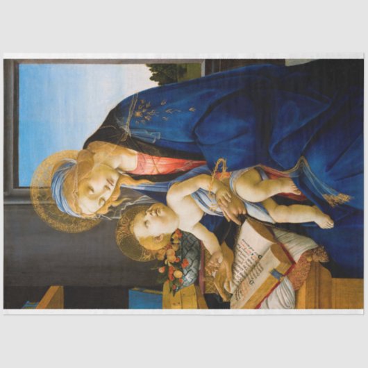Papier Mousseline La Vierge et l'Enfant, Sandro Botticelli (Recto)