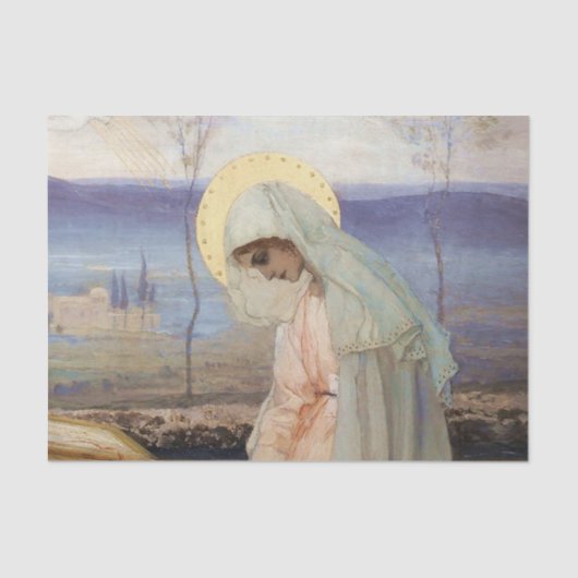 Papier Mousseline "La Vierge Marie" par Mikhaïl Nesterov (Recto)