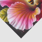 Papier Mousseline L'abeille de miel pollinise un Hibiscus lumineux e (Détail)