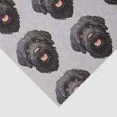 Papier Mousseline Labradoodle Chien noir (Détail)