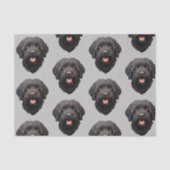 Papier Mousseline Labradoodle Chien noir (Recto)