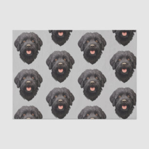 Papier Mousseline Labradoodle Chien noir