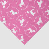 Papier Mousseline Labrador Chien Baby shower Rose Girl Lab (Détail)