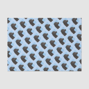 Papier Mousseline Labrador Retriever Black Peinture Original Chien A