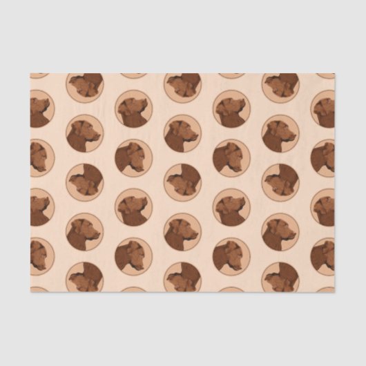 Papier Mousseline Labrador Retriever Peinture Chocolat Lab Chien Art (Recto)