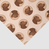 Papier Mousseline Labrador Retriever Peinture Chocolat Lab Chien Art (Détail)