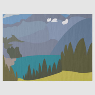 Papier Mousseline Lac des Alpes