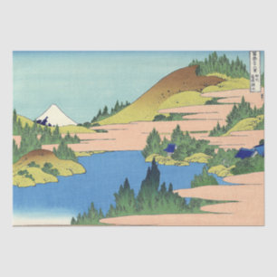 Papier Mousseline Lac Hokusai Hakone dans la province de Sagami