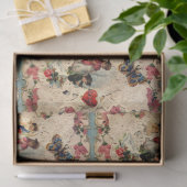 PAPIER MOUSSELINE LACE ANTIQUE VALENTINE, CUPIDE, AMOUREUX ET BOUTTE (Cadeau)