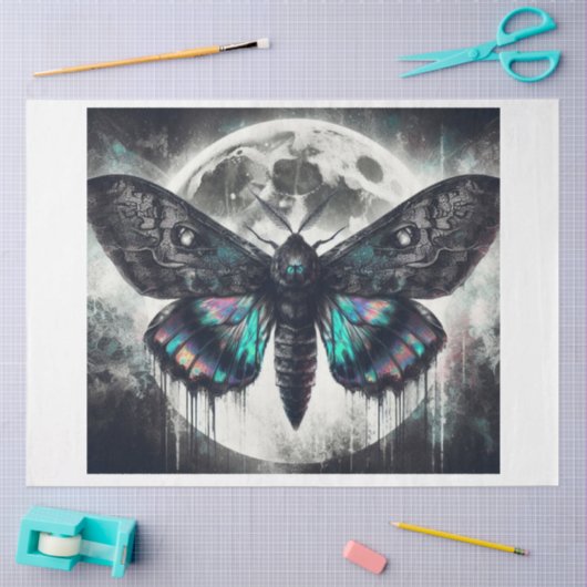 Papier Mousseline Lace lunaire Moth (Artisanat)