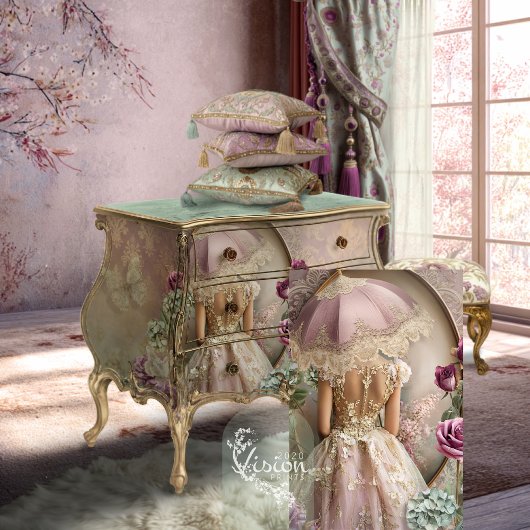 Papier Mousseline Lace Reverie French Romance Portrait Art