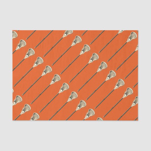 Papier Mousseline Lacrosse Sports Orange (Recto)