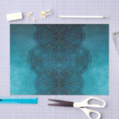 Papier Mousseline Lacy Turquoise Grunge Decoupage (Artisanat)