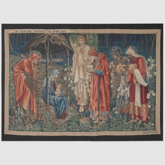 Papier Mousseline L'Adoration des Mages (par Edward Burne-Jones) (Recto)