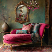 Papier Mousseline Lady & a Parasol Ethereal Floral Field