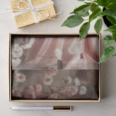 Papier Mousseline Lady & a Parasol, Portrait & Art Floral (Cadeau)