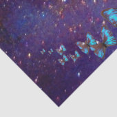 Papier Mousseline LADY AVEC BLEU BUTERRFLY Beauté dans la nature (Détail)