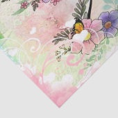 Papier Mousseline Lady Avec De Belles Fleurs Découpage Personnalisée (Détail)