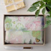 Papier Mousseline Lady Avec De Belles Fleurs Découpage Personnalisée (Cadeau)