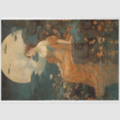 Papier Mousseline Lady by Moonlight, Découpage Art Nouveau (Recto)
