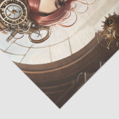 Papier Mousseline Lady Cyborg mechanics steampunk v1 (Détail)