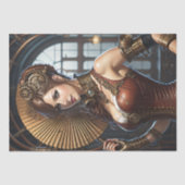 Papier Mousseline Lady Cyborg mechanics steampunk v2 (Recto)