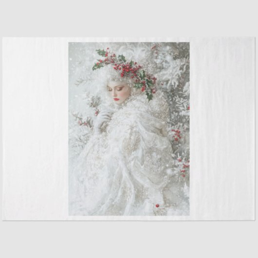 Papier Mousseline Lady du flocon de neige (Recto)