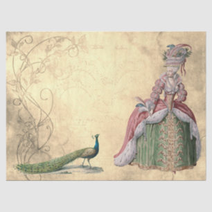 Papier Mousseline Lady et Peacock