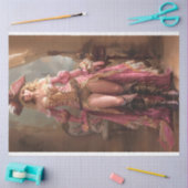 Papier Mousseline Lady Pirate dans Rose Rose Rider Découpage (Artisanat)