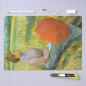 Papier Mousseline Lady Repose dans une prairie verte (Artisanat)