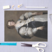 Papier Mousseline Lady With Fan par Anthony van Dyck (Artisanat)