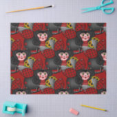 Papier Mousseline Ladybug et Tournesols-Diagonal-Rouge (Artisanat)