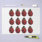 Papier Mousseline Ladybug Red Black Insect Ladybug (Artisanat)