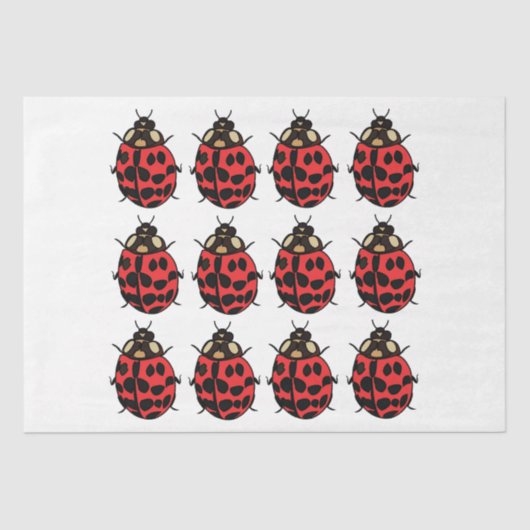 Papier Mousseline Ladybug Red Black Insect Ladybug (Recto)
