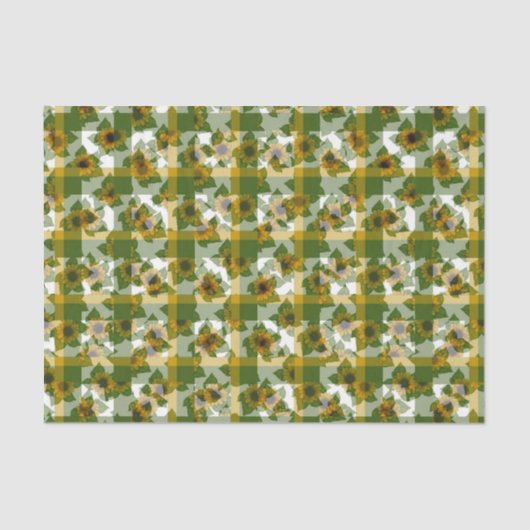 Papier Mousseline Ladybug-Tournesols-Plaid (Recto)