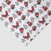 Papier Mousseline Ladybugs Whimsical et Squiggles (Détail)