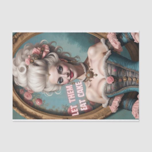 Papier Mousseline Laissez-Les Manger Du Gâteau Marie Antoinette Papi (Recto)