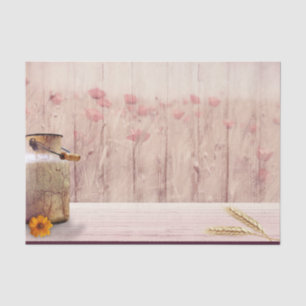 Papier Mousseline Lait rustique peut style rustique sur bois