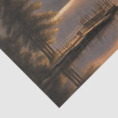 Papier Mousseline Lake at sunset Decoupage Tissue Papoer (Détail)