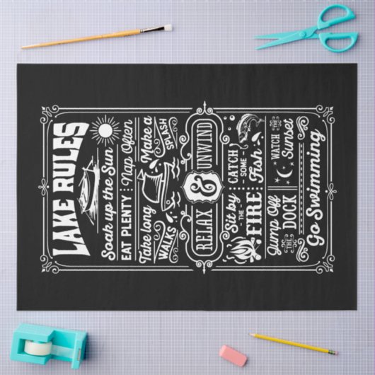 Papier Mousseline Lake Rules (Artisanat)