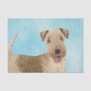 Papier Mousseline Lakeland Terrier Peinture - Cute Original Chien Ar