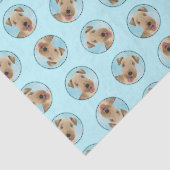 Papier Mousseline Lakeland Terrier Peinture Cute Original Chien Art (Détail)