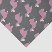Papier Mousseline Lamas et Gris Fluffy Rose (Détail)