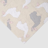 Papier Mousseline Lamas gris et blancs pelucheux (Détail)