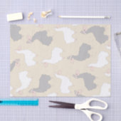 Papier Mousseline Lamas gris et blancs pelucheux (Artisanat)