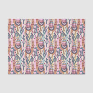 Papier Mousseline Lamas sur le motif de rayures